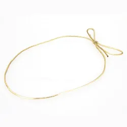 Elasticated Gold Cord Loop with Tied Bow